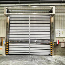 Pintu garaj motor servo berkelajuan tinggi lingkaran aluminium lingkaran